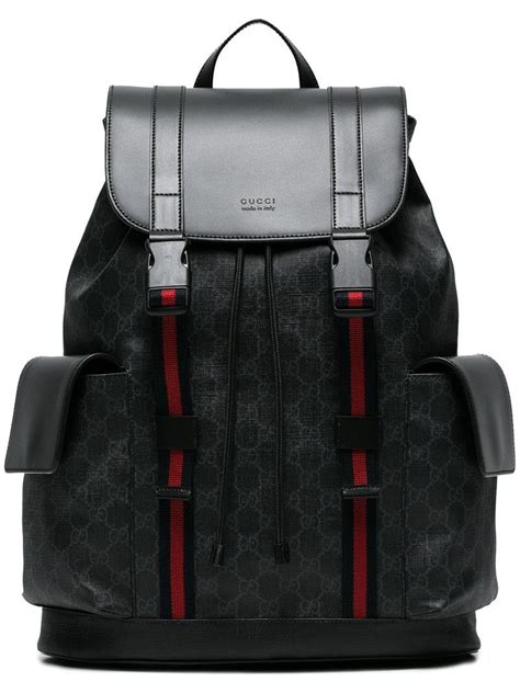 gucci gg supreme small backpack|black Gucci backpack for men.